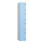 Four-Door Premier Dry Area Locker with Blue SGL Laminate Door