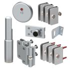 Aluminium Hardware Pack Satin Anodised - 12-13mm
