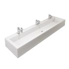 White Ultra Fast Solid Surface Box Wash Trough with Underframe