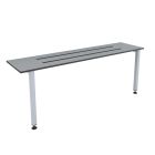 Grey Wall to Floor L Shape Bench Seat