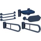 KWC DVS Two Hinged Grab Rail Three Straight Grab Rails Shower Seat and Back Rest Pack