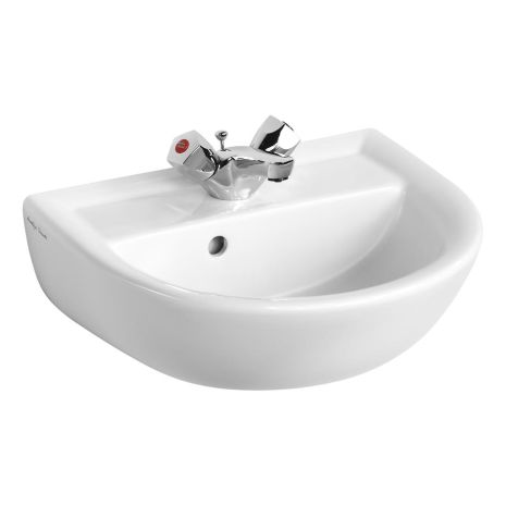 Armitage Shanks Sandringham 21 45cm Handrinse Wash Basin, One Taphole, No Chainstay Hole | Armitage Shanks