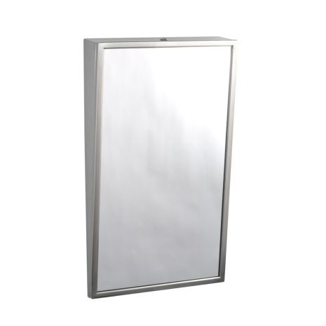 Fixed-Position Tilt Mirror with Stainless Steel Frame