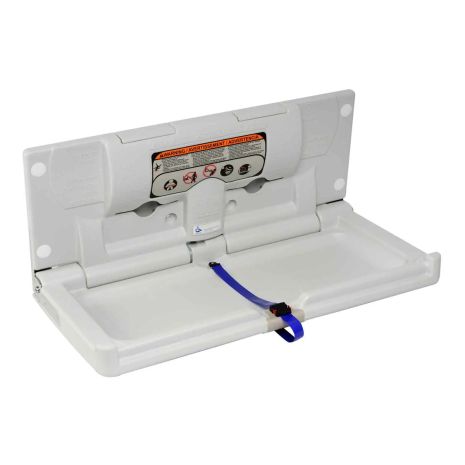White Wall Mounted Horizontal Changing Table | Dolphin