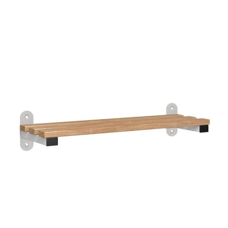 1000mm Wall Mounted Changing Room Bench Seat with Wooden Beech Slats