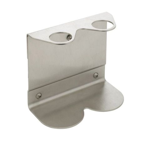 Brushed Stainless Steel 300ml Twin Bottle Holder | Commercial Washrooms