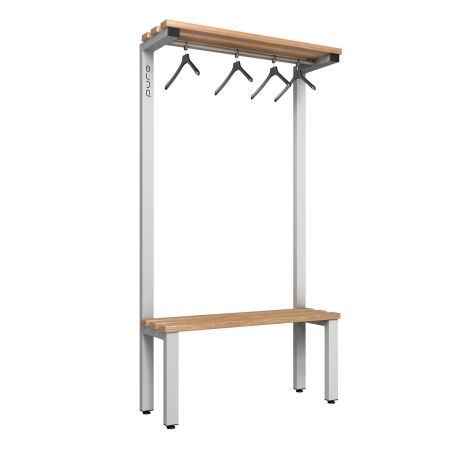 1000mm Single Sided Over Head Hanging Changing Room Bench Seat with Beech Slats