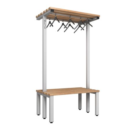 1000mm Double Sided Over Head Hanging Changing Room Bench Seat with Beech Wood Slats