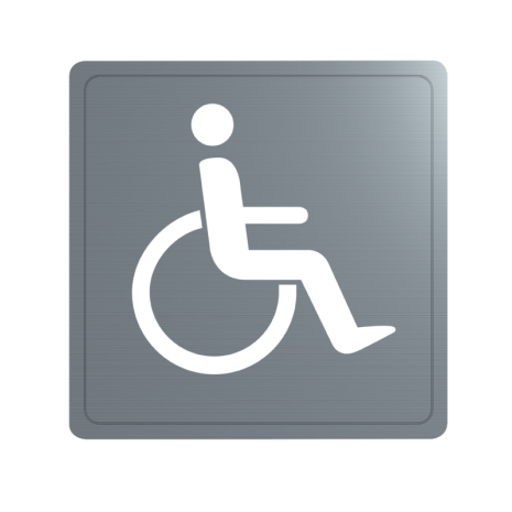 Delabie Disabled Toilet Sign - Satin Stainless Steel