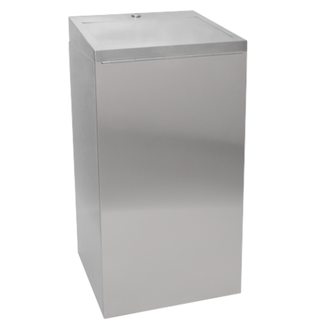 KWC DVS Stainless Steel Waste Bin with Lockable Lid 30L