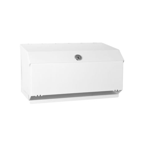 White Metal Wall Mounted Couch Roll Dispenser - 10" | Commercial Washrooms