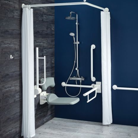 Armitage Shanks Doc M Exposed Shower Room Pack - White Rails | Commercial Washrooms