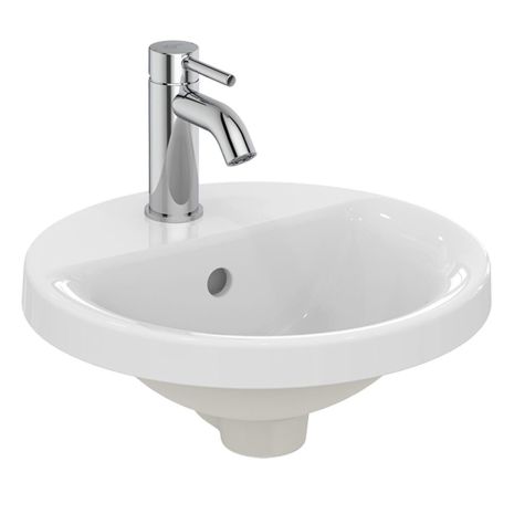 1 Tap Hole Armitage Shanks Edit R 38cm Inset Countertop Washbasin