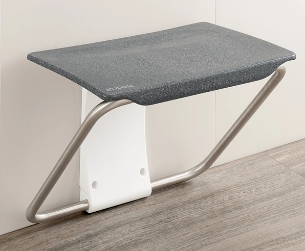 Impey Deluxe Padded Fold Down Shower Seat COSTWAY Height