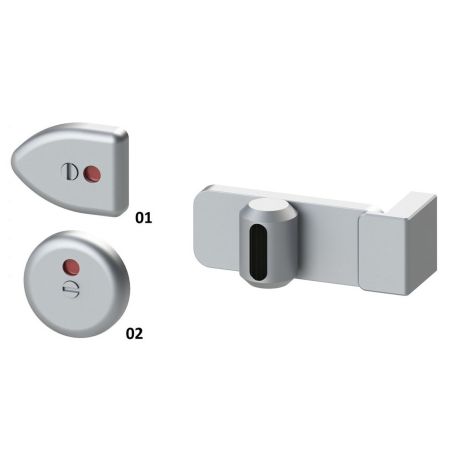Challenger Toilet Cubicle Lock With Round or Angled Faceplate