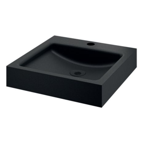 UNITO Black Wall-Mounted Washbasin | Delabie