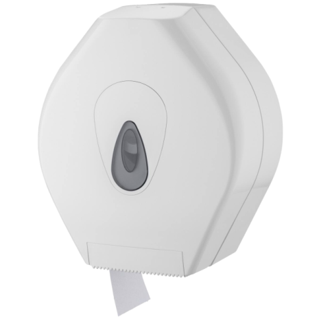 Fitzroy of London Toilet Roll Dispenser, Plastic, White With Clear Level Indicator