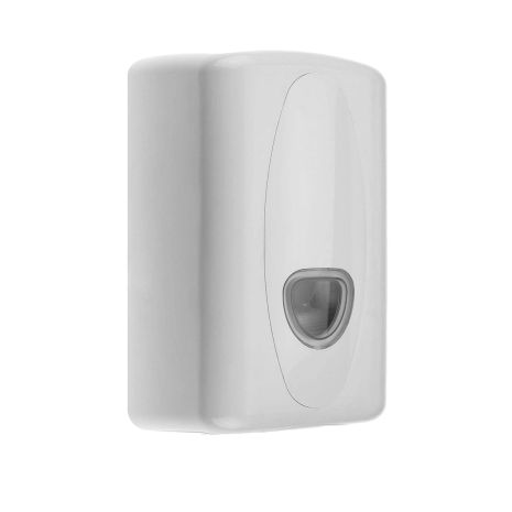 Fitzroy of London Toilet Tissue Dispenser, Plastic, White With Clear Level Indicator