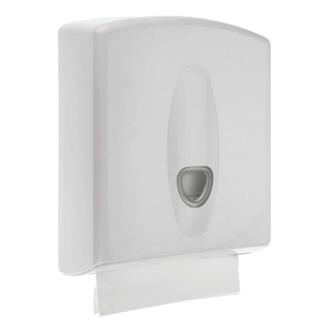 Fitzroy of London Paper Towel Dispenser, Plastic, White With Clear Level Indicator