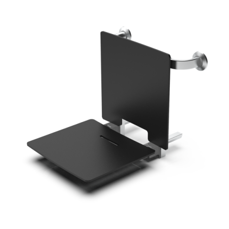 Fitzroy Of London Removable Contemporary Wall Mounted Slimline Shower Seat With Back Rest 
