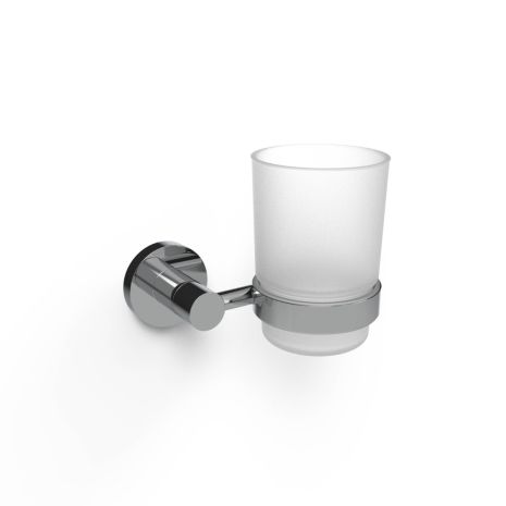 Fitzroy Of London Tumbler Holder, Including Tumbler, Polished Chrome| Commercial Washrooms