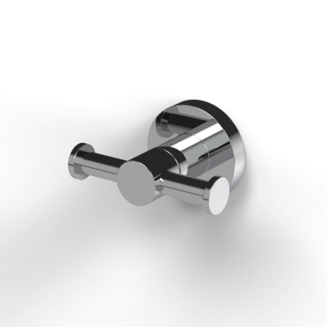 Fitzroy Of London Polished Chrome Double Coat Hook | Commercial Washrooms
