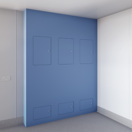 Triple Medical IPS Unit with Hinged and Lockable Panels (No Sanitaryware) 
