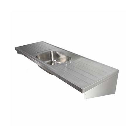 Twyford Sola Hospital Sink with Single Sink & 2 Drainers (1800mm)