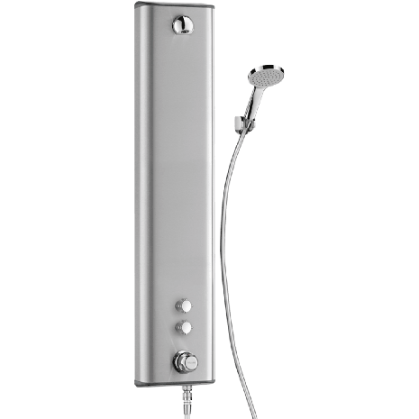 Delabie SECURITHERM Shower Panel with Fixed Shower Head and Handset, 792344