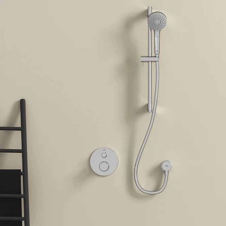 Ideal Standard Ceratherm T100 Built-In Shower Pack 3 Function Idealrain Evo Shower Kit - Chrome