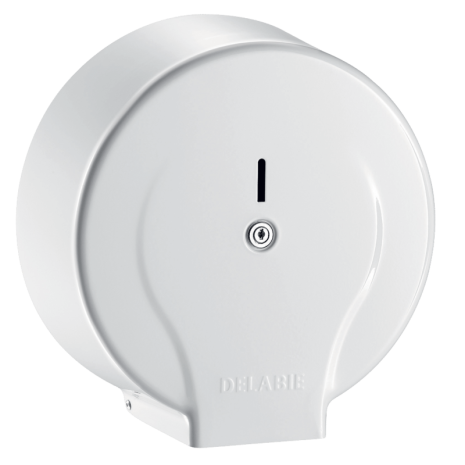White Delabie Jumbo Toilet Paper Dispenser 400m
