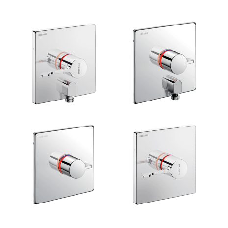 Delabie SECURITHERM Recessed Thermostatic Sequential Shower Mixer Valve