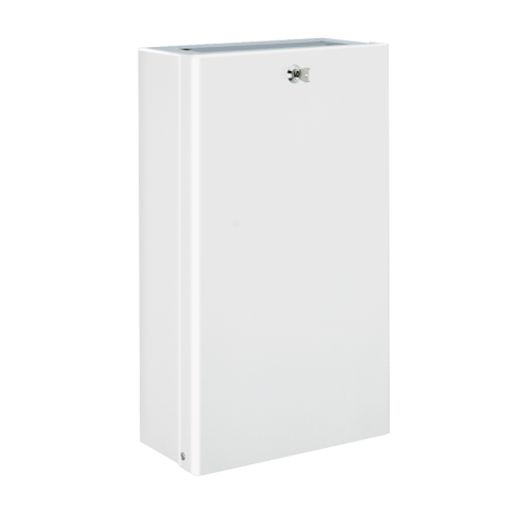 Delabie Wall Mounted Bin With Flap, 16L White