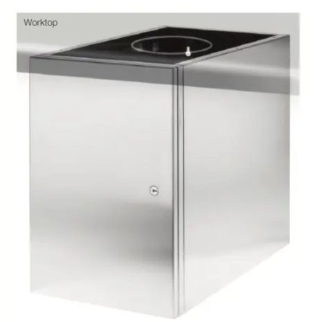 Dolphin Stainless Steel Under Counter Bin With Locking Door