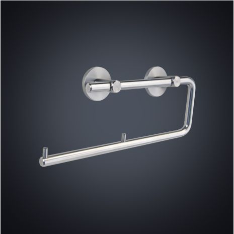 Dolphin Prestige Toilet Roll Holder (Two Arms) (Satin Stainless Steel)