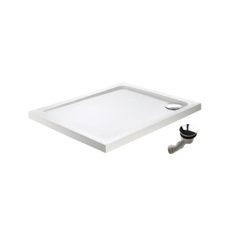 Rectangular Low Level Shower Tray and Waste 1100 x 800mm
