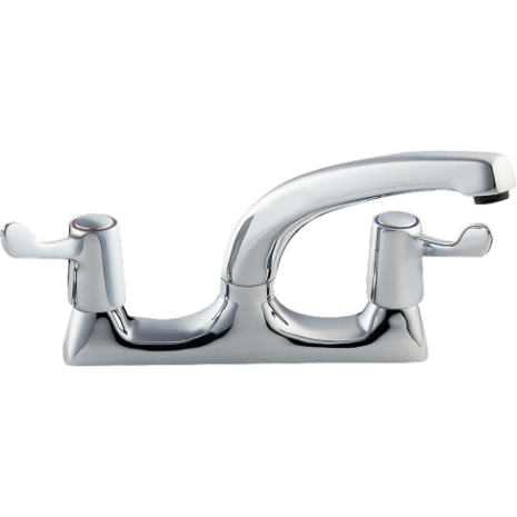 KWC DVS Deck Mounted Mixer Tap With 150mm Levers