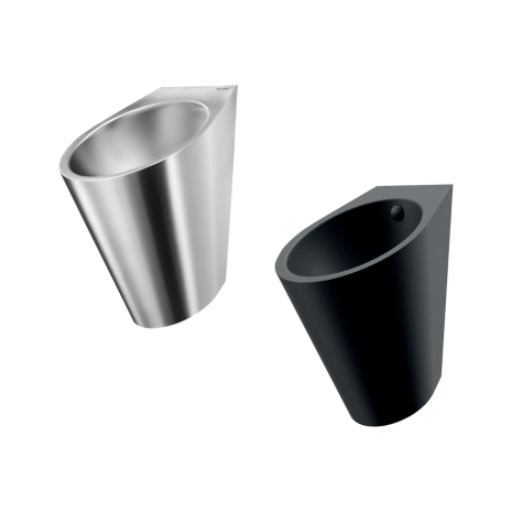 Delabie FINO Stainless Steel/Black Rimless Urinal