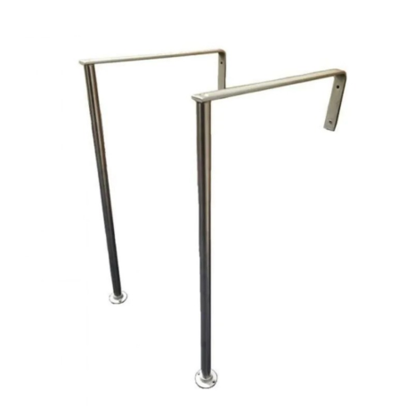 Shaws 12" Stainless Steel Legs & Brackets (x2) | Commercial Washrooms