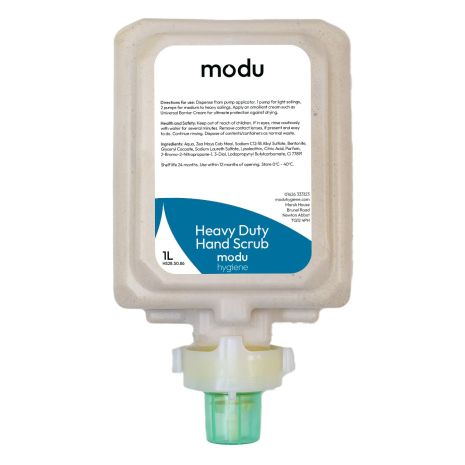 MODU 6 x 1L Heavy Duty Hand Scrub Cartridges for Soap Dispensers | Commercial Washrooms