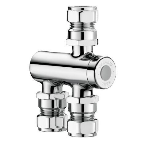 Chrome Delabie Compact Nano TMV3 Thermal Mixing Valve 