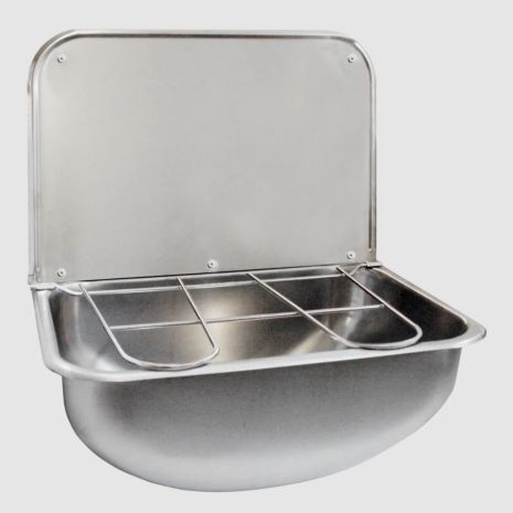 KWC DVS Cleaners Sink with Grid and Splashback | Commercial Washrooms