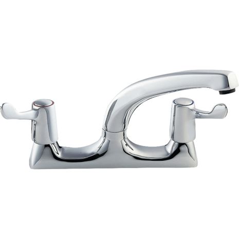KWC DVS Deck Mounted Mixer Tap With 150mm Levers