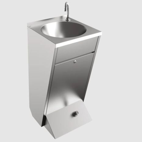 KWC DVS Foot Operated Stainless Steel Wash Hand Basin
