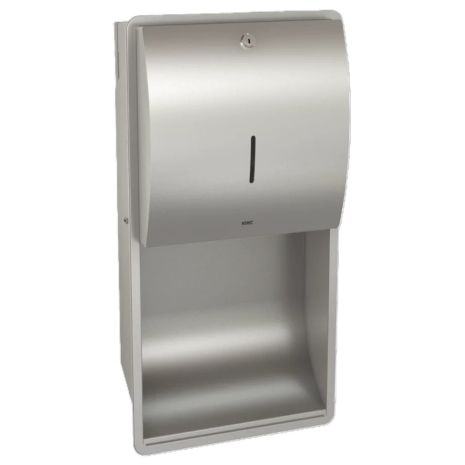 KWC DVS Stratos Recessed Wall Mounted Paper Towel Dispenser Stainless Steel
