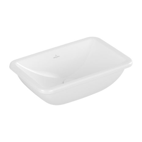 Loop & Friends White Alpin Undercounter Washbasin With Overflow Outside Surface Glazed