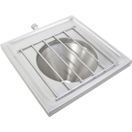 Twyford Wall Mounted Stainless Steel Slop Hopper (back inlet) with Grating