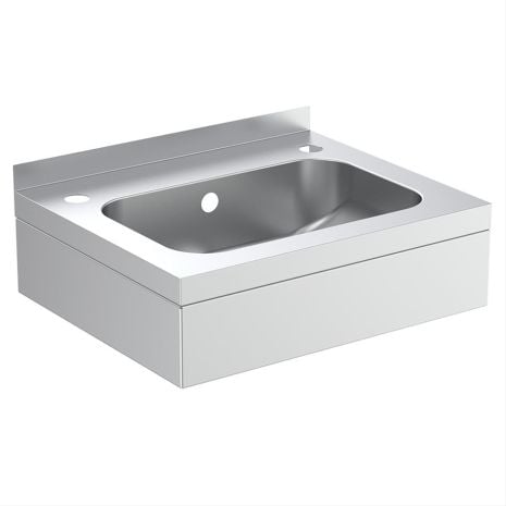 S1270MY, Two Tap holes Armitage Shanks Denholm 51cm Basin, Stainless Steel