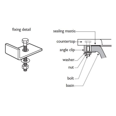 Ideal Standard Marwell/Cherwell clips (Pack of 6)