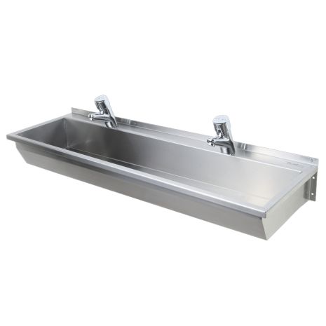 Pland Madeira Stainless Steel Wash Trough Sink | Commercial Washrooms